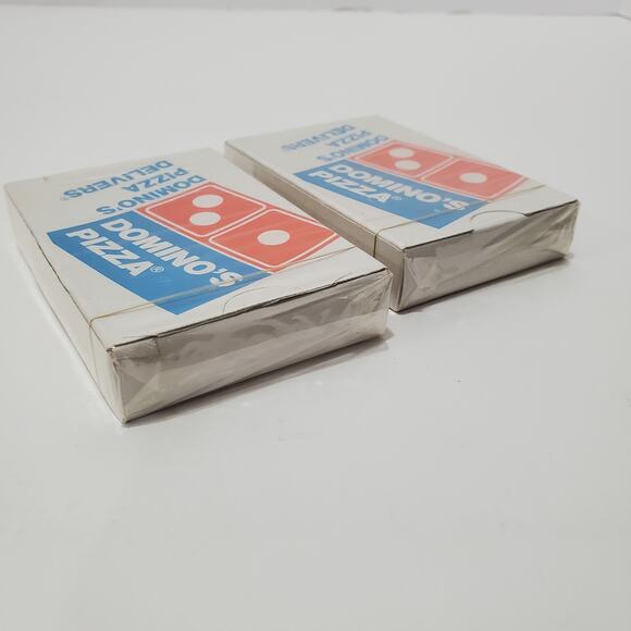 Vintage Domino's Pizza Playing Cards TWO Sealed Packs Advertising Collectible - Picture 2 of 4